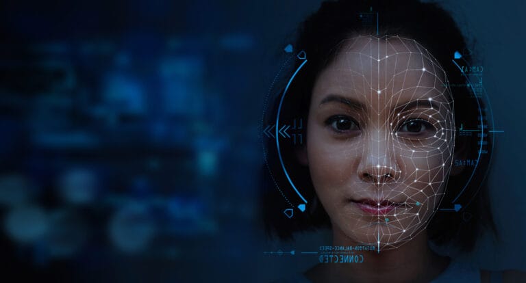 woman looking at the automated moods board