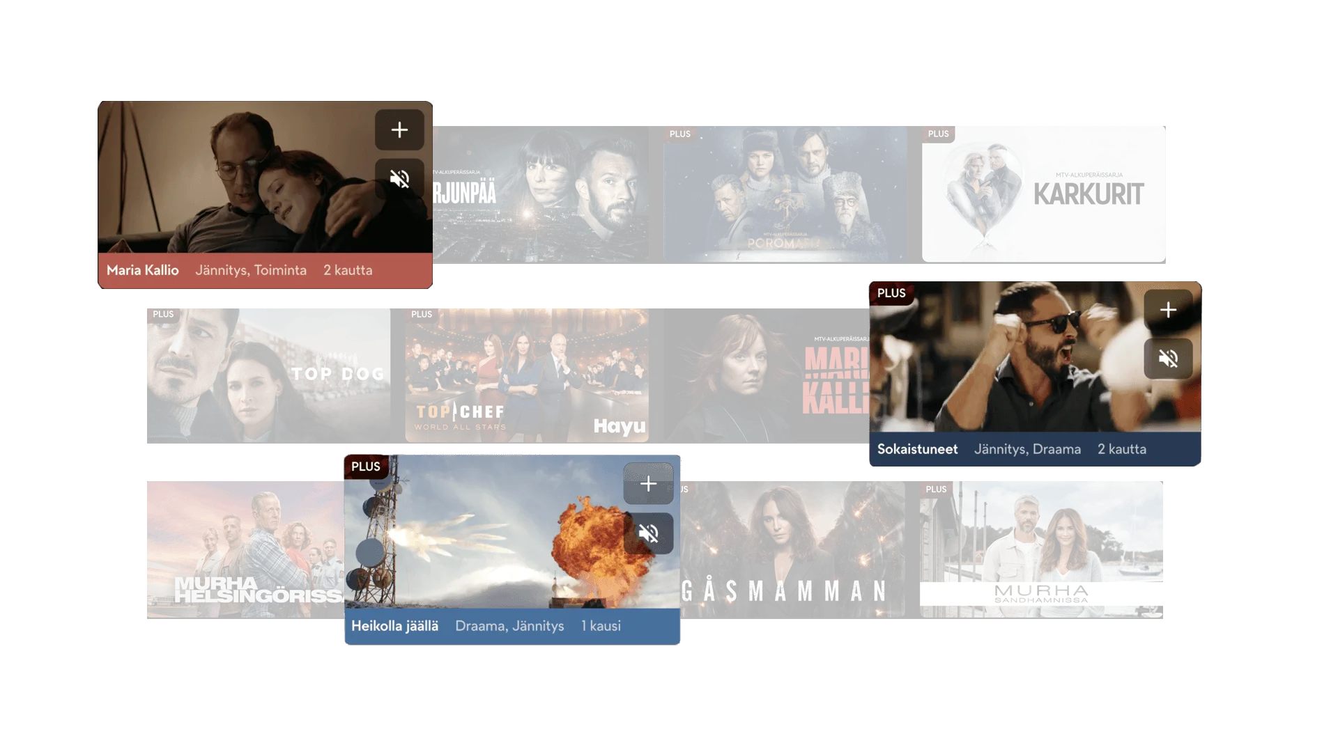 Reel showing different popular tv shows